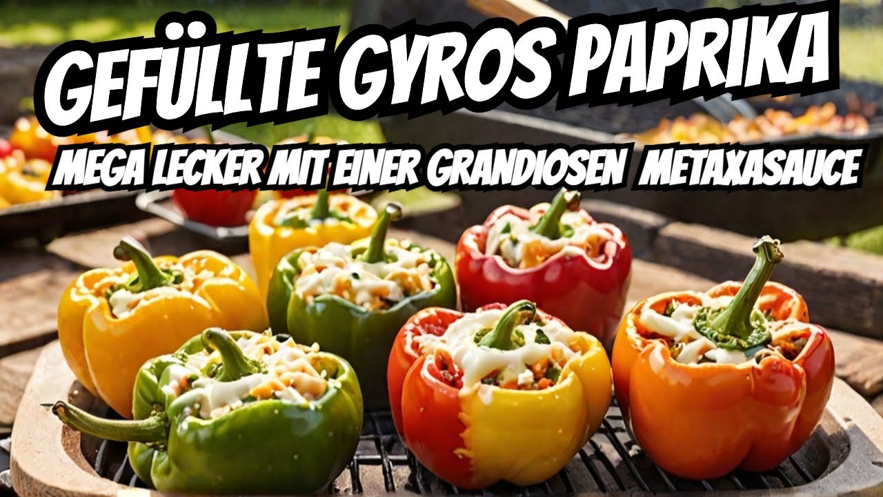 Gefüllte Gyros Käse Paprika  vom Grill | The BBQ BEAR