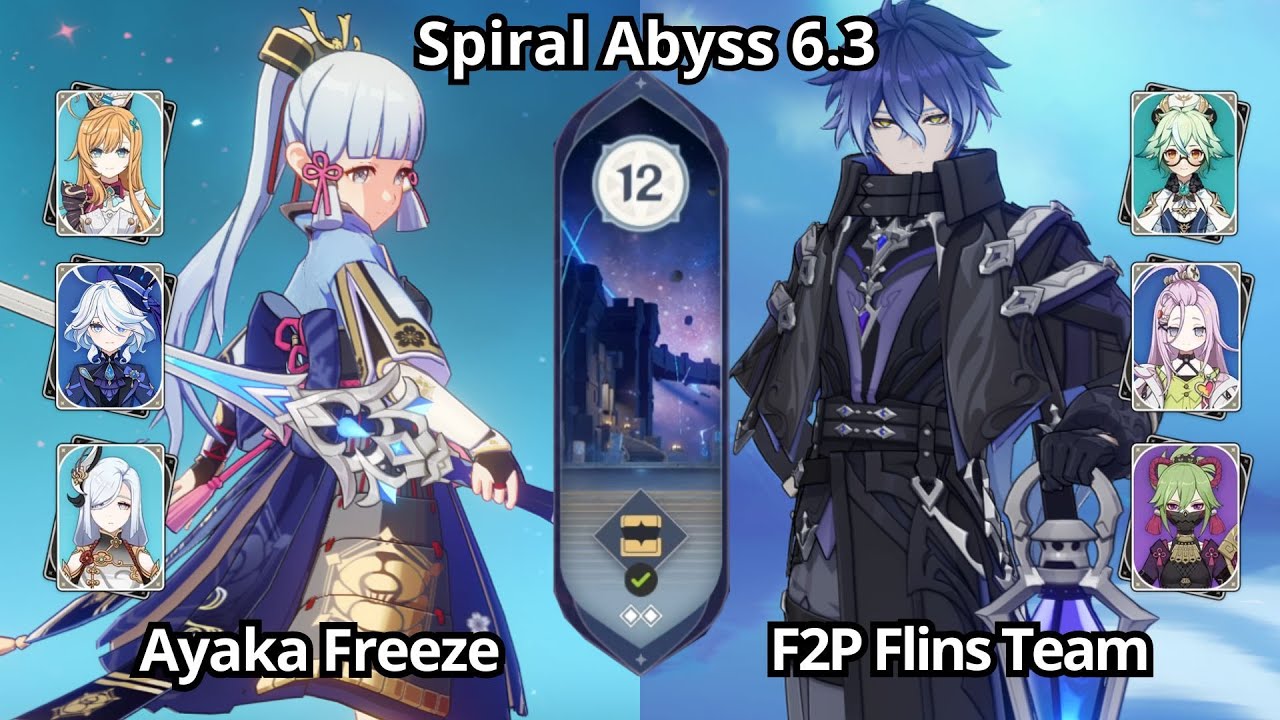 NEW !! C0 Ayaka Freeze & F2P Flins Team - Spiral Abyss Floor 12 Genshin Impact 6.3
