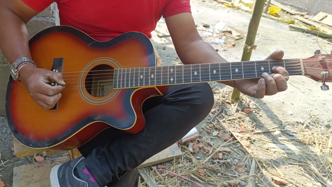 TRYING TO PLAY ALAIARON MUSIC WITH GUITAR IN THE WORKING TIME
