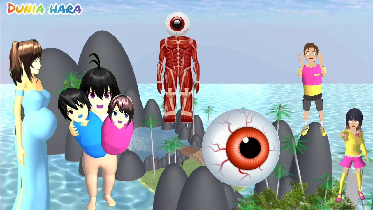 Bayi Titan Diculik Titan Mata Satu 😱 | Yuta Bantu Mama Titan Melahirkan | Sakura School Simulator