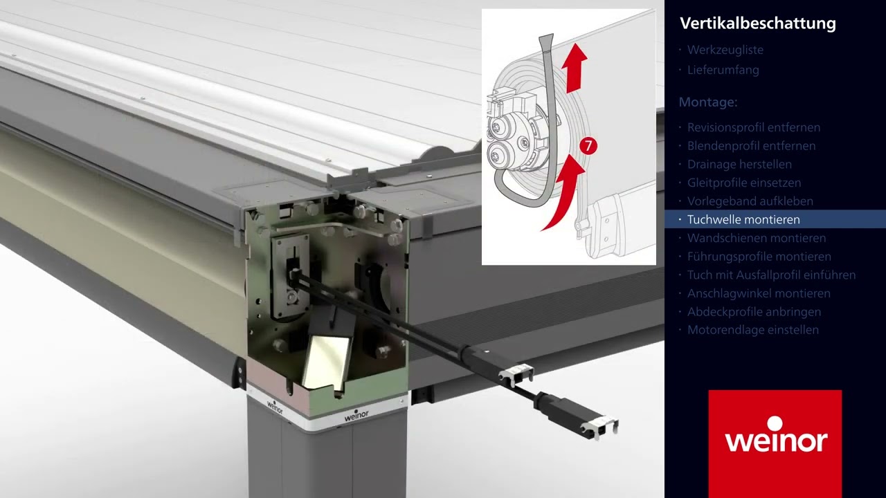 Artares Integrierte Vertikal-Beschattung Montagefilm