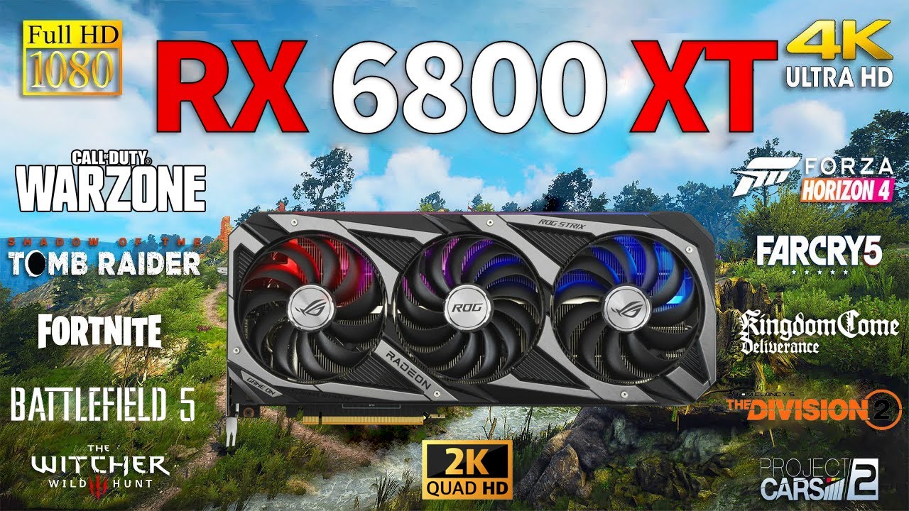 RX 6800 XT 1080p , 1440p and 4K - 8 Games Benchmark Test