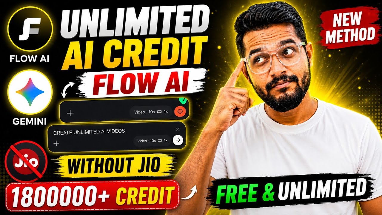 Google Flow Unlimited Credits FREE 🔥 Google Flow AI Free में कैसे चलाएं | Veo 3.1 FREE