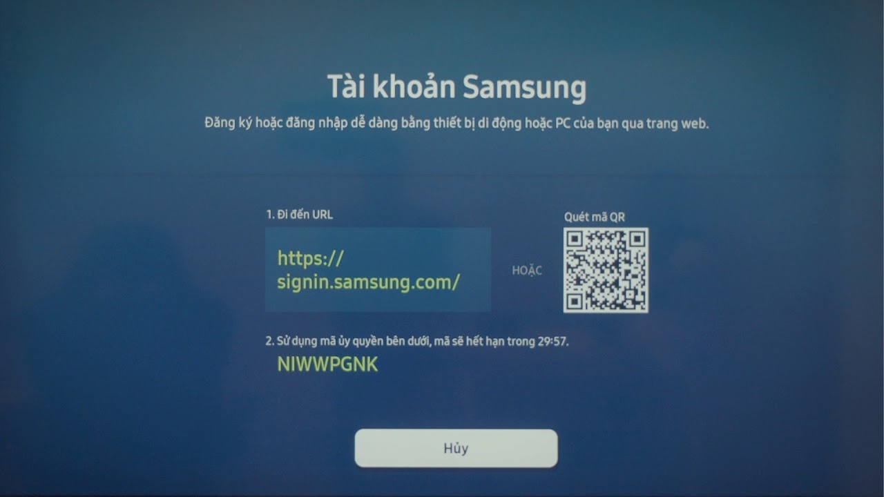 Cách tạo tài khoản Samsung (Samsung Account) trên Smart TV