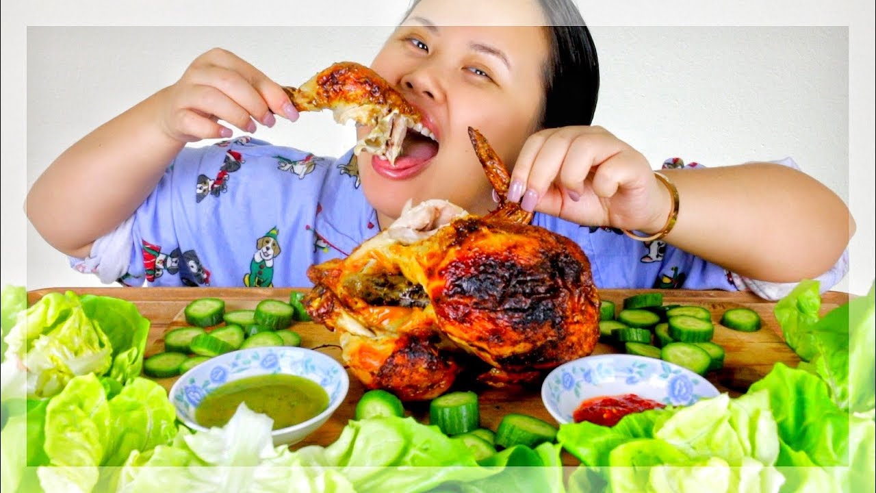 WHOLE ROTISSERIE CHICKEN MUKBANG 먹방 | EATING SHOW