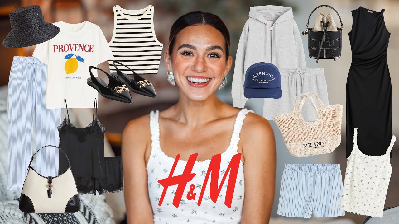 Огромная подборка весенней коллекции H&M! (льняные брюки в полоску, соломенная сумка, капсульный ...