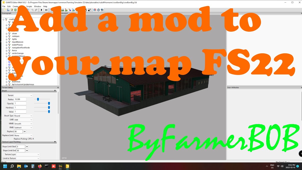 How to add a mod to your map with Giants editor 9 for FS22