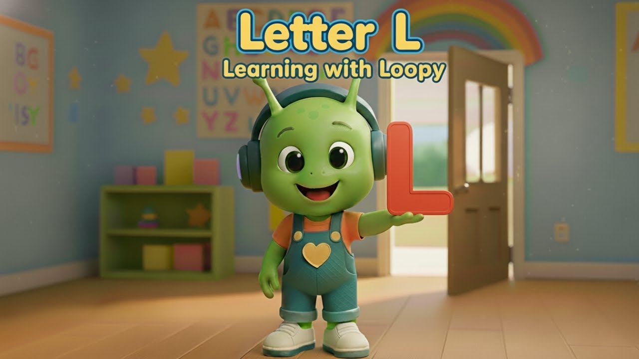 Letter L Song | Learning with Loopy | 4K | Letter and Sound Recognition | Nursery Rhymes | Kids Song