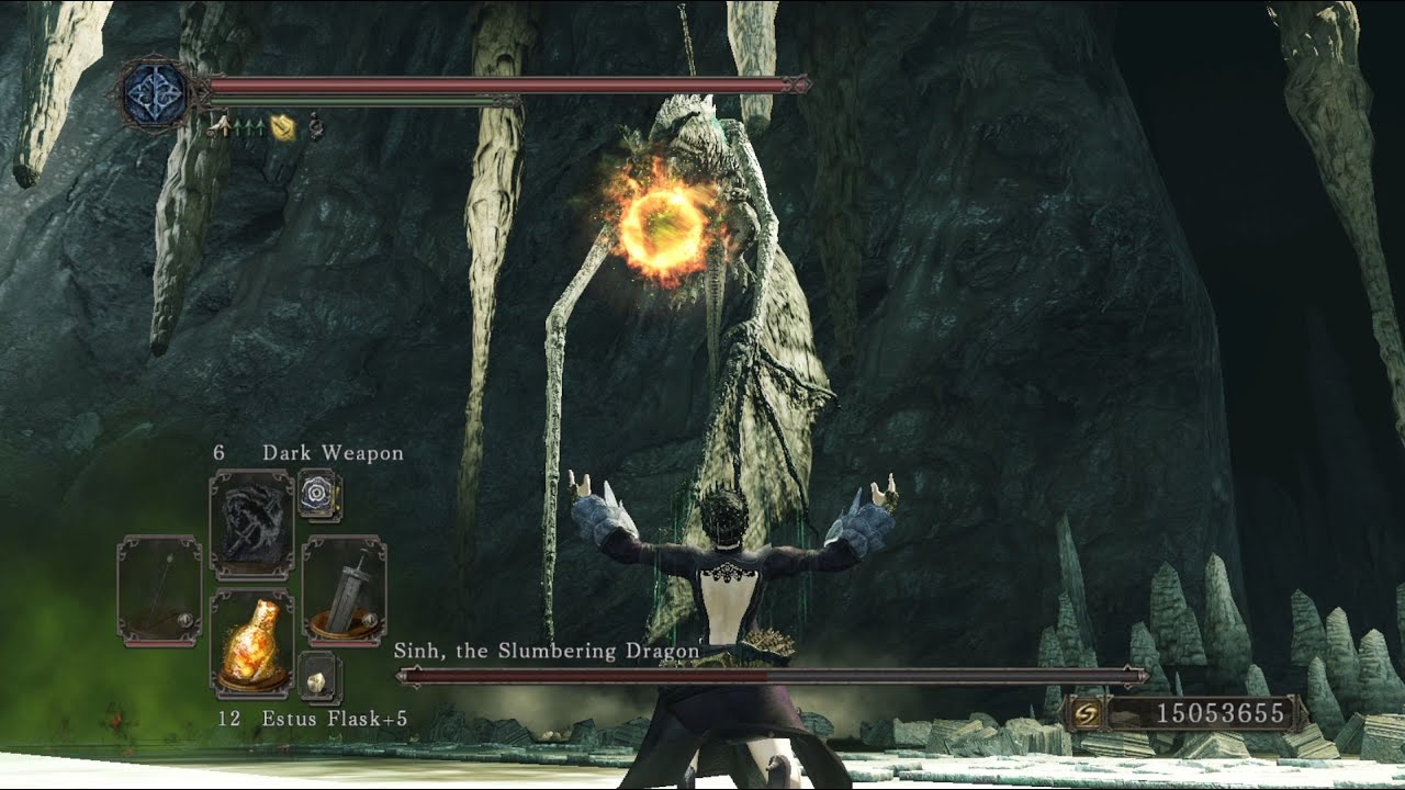 Dark Souls II - Sinh, Slumbering Dragon NG+7 Hitless