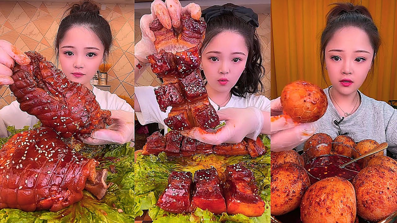 Real Mukbang :) spicy Pork Bellly Soothing Sounds While Enjoying Delicious 먹방 모음이 팅쇼 리얼 사운드 #1624