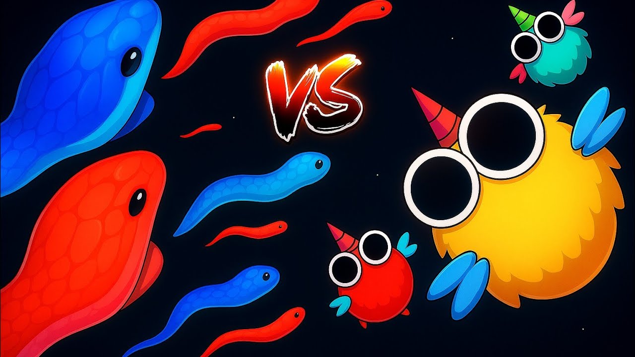Snake Clash IO 🐍 vs Mosquito IO 🦟 Crazy Multiplayer Fight ! 💥