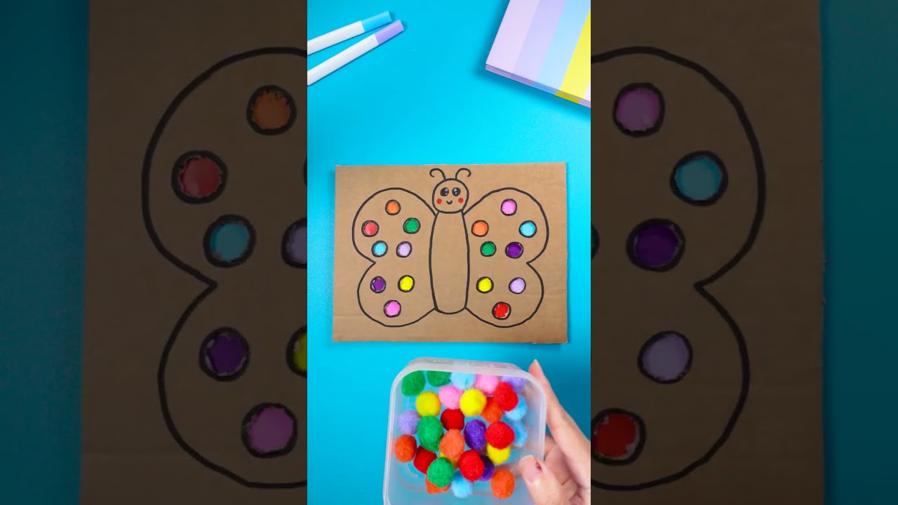 Color Sorting Game for Toddlers! 🎨🧸📄 #DIY #color #learning