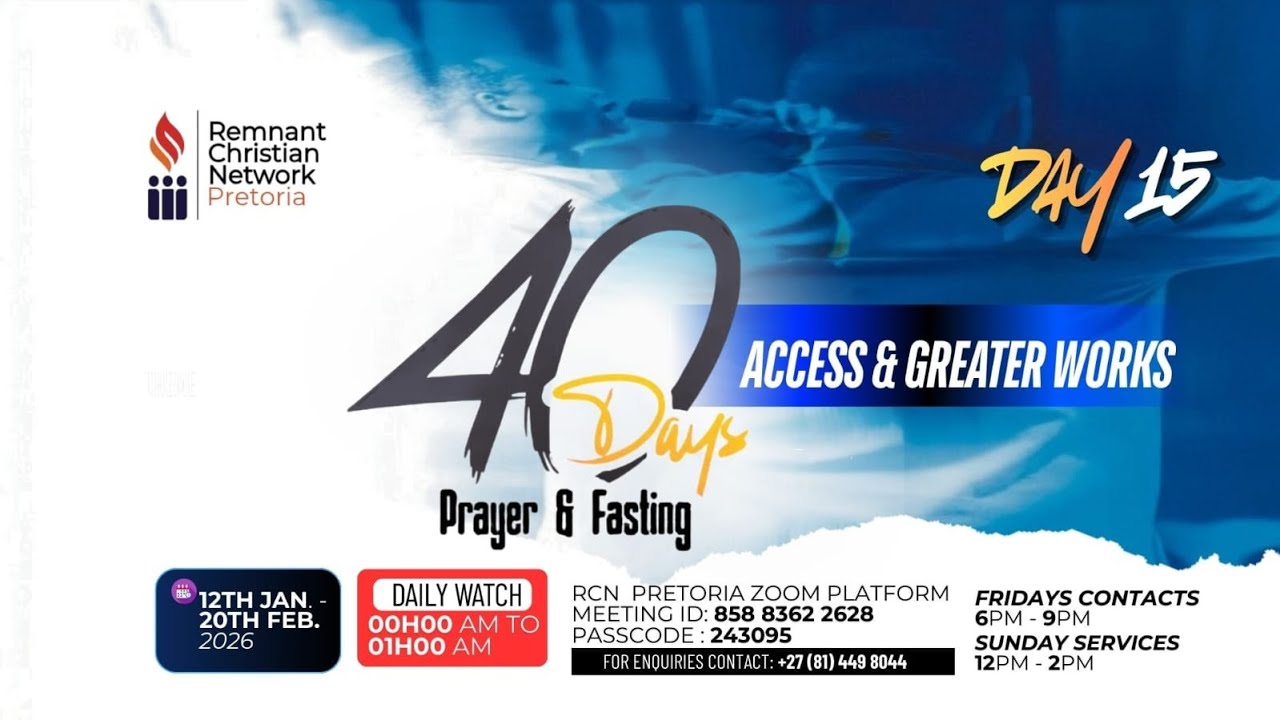 RCN PRETORIA || 40 DAYS FASTING AND PRAYER || DAY 16 || 27 JANUARY 2026