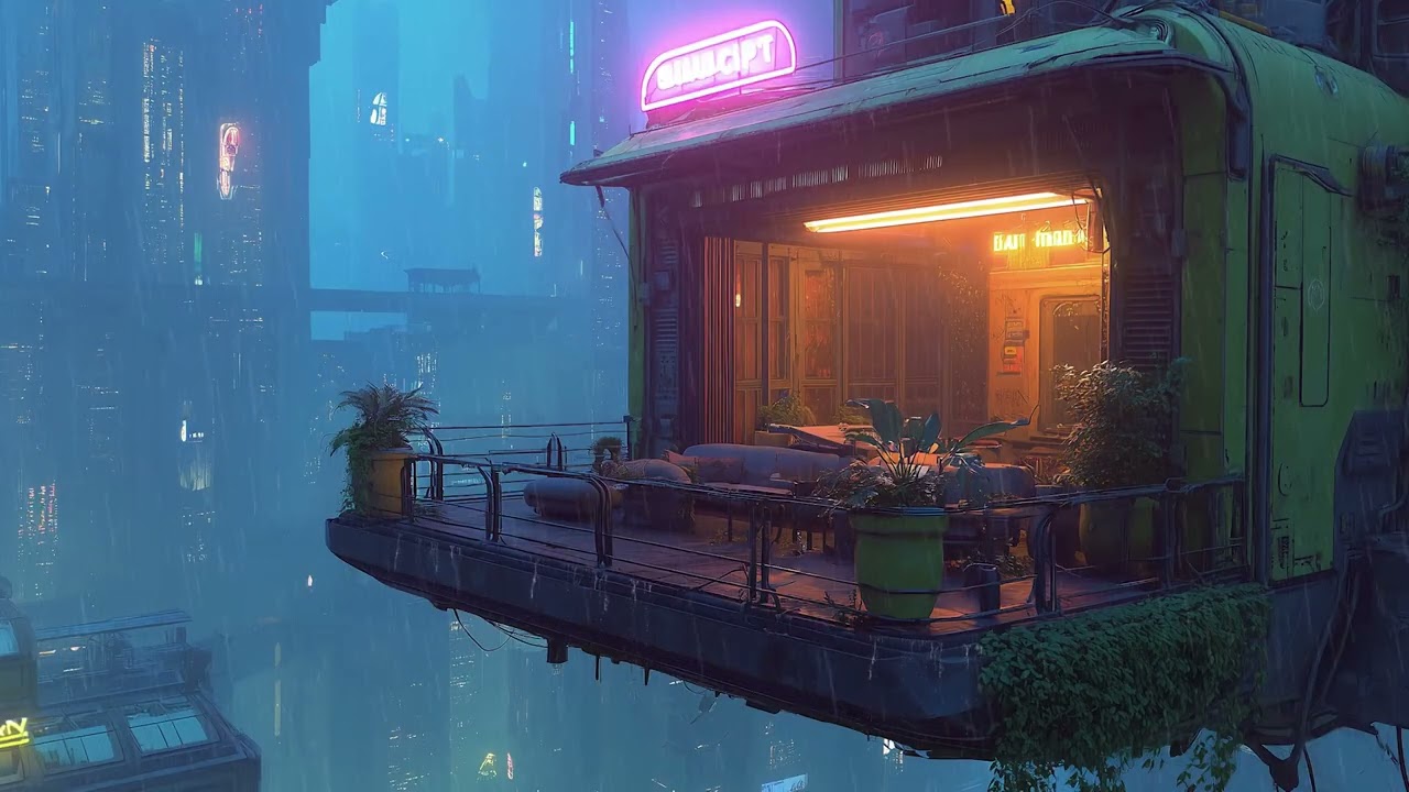 Cyber Rain Heals | Ambient Cyberpunk Lofi with Rain & Neon Lights