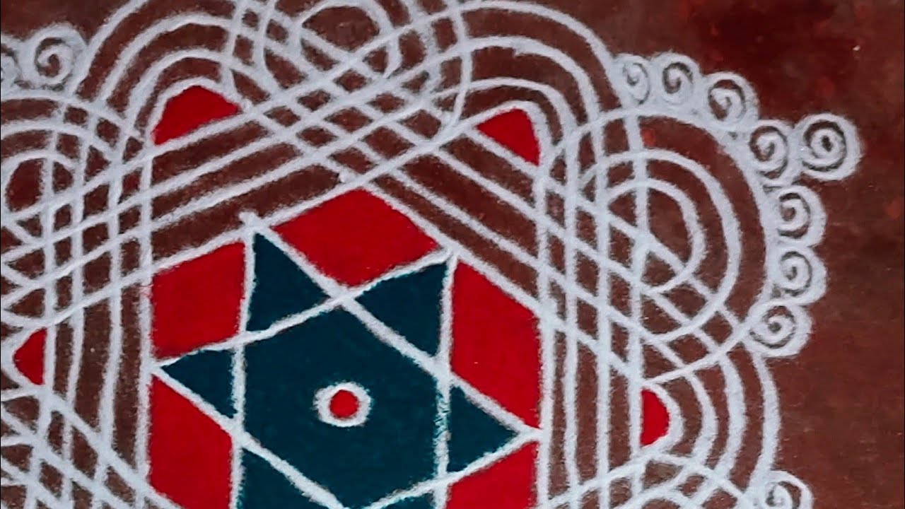 Pulli kolam /simple rangoli /Friday rangoli
