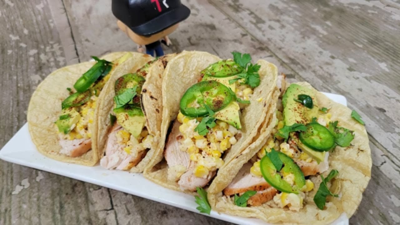 Awesome! Grilled Chicken Street Corn Tacos