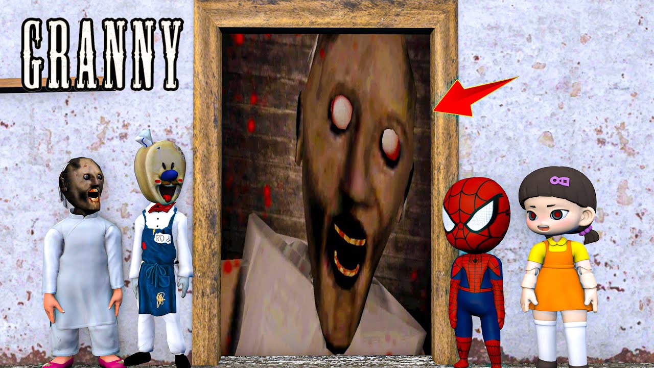 Playing as SpiderMan x Granny x Grandpa x Rumi KPOP Game Doll Ballerina Cappuccina in Granny House