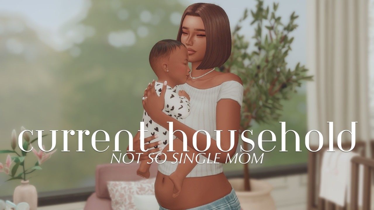 снова беременна || уютная нынешняя семья: (не очень) мать-одиночка || The Sims 4