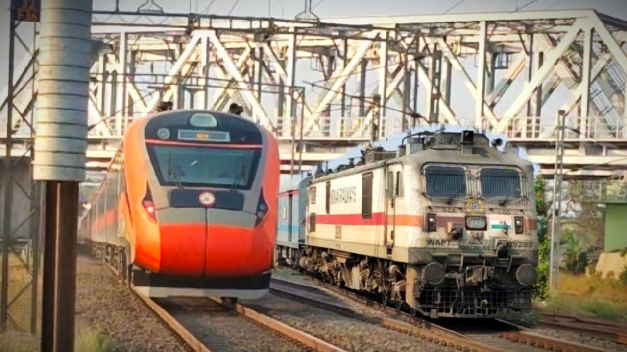 🔥 Dengerous 130 Kmph FASTEST Train video । [Vande Bharat+Poorva+Vibhuti+Saraighat] EXPRESS । IR