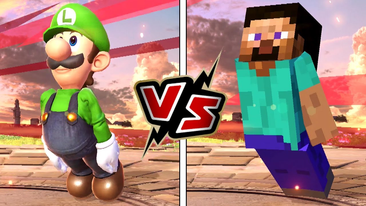 Minecraft Steve VS Smash Bros Ultimate Character Victory Poses (Comparison)