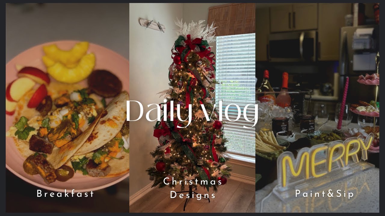 Daily Vlog: Breakfast|Designing Trees|Paint & Sip