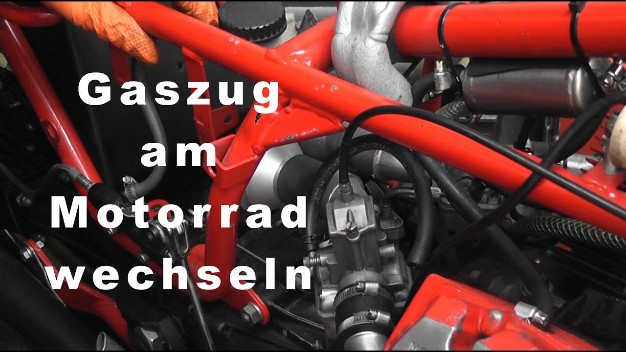 Gaszug am Motorrad wechseln