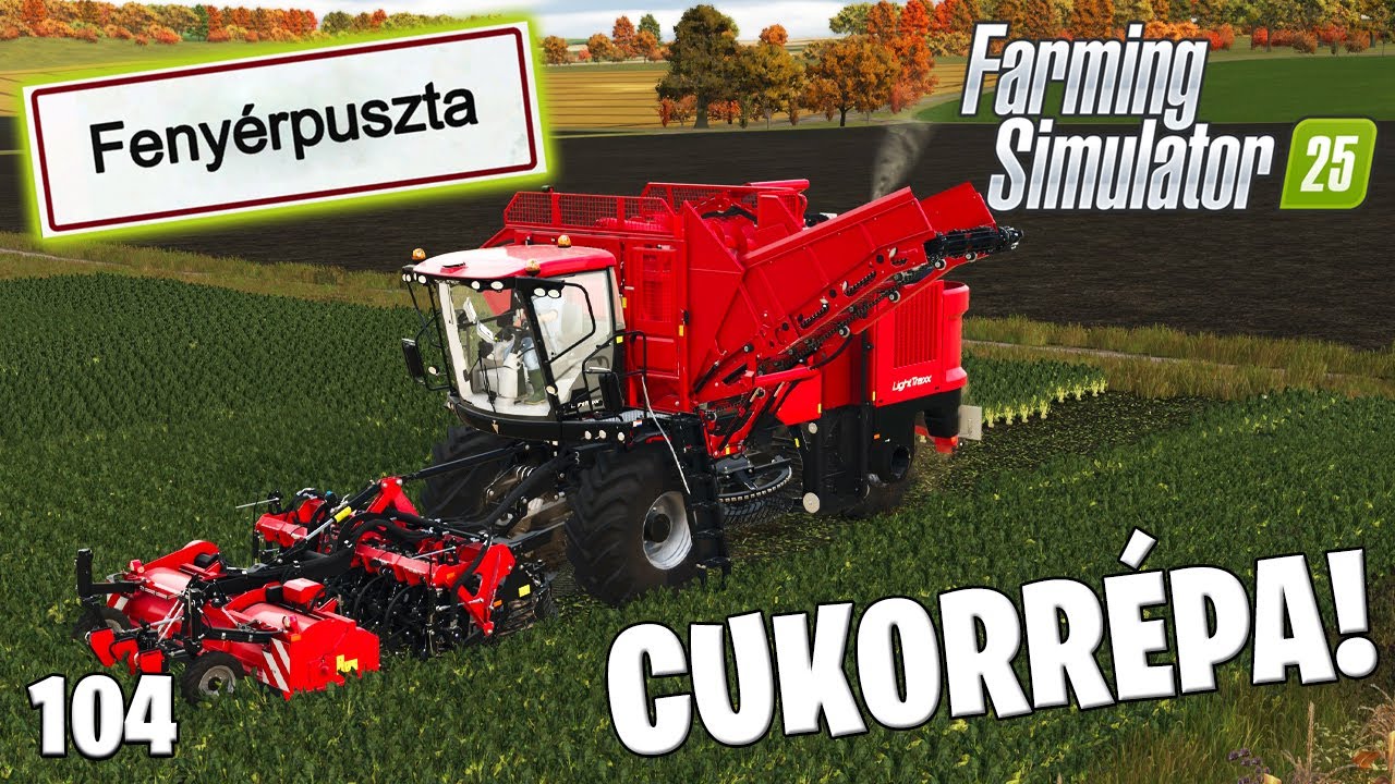 FARMING SIMULATOR 25 LIVE #104 - CUKORRÉPA BETAKARÍTÁS! Mennyi jön le a földről? 🥕🚜 Fenyérpuszta #13