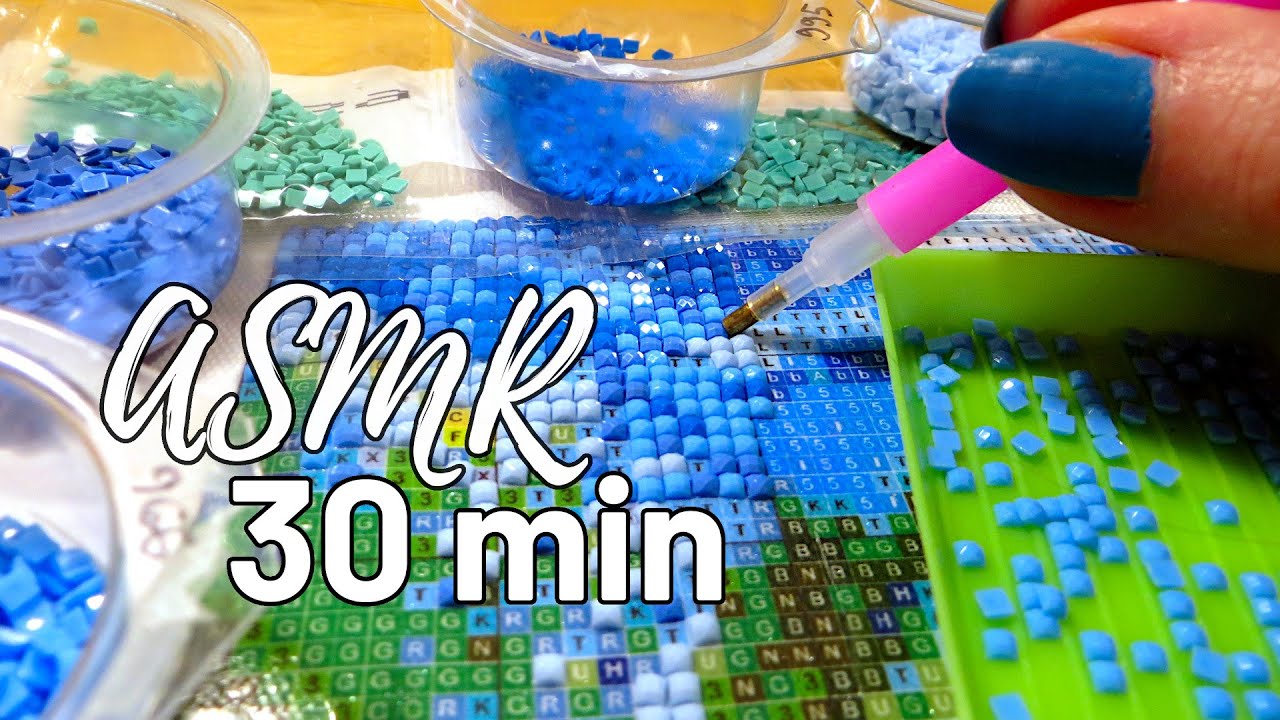 Real Time Painting With Gems | ASMR - No Talking