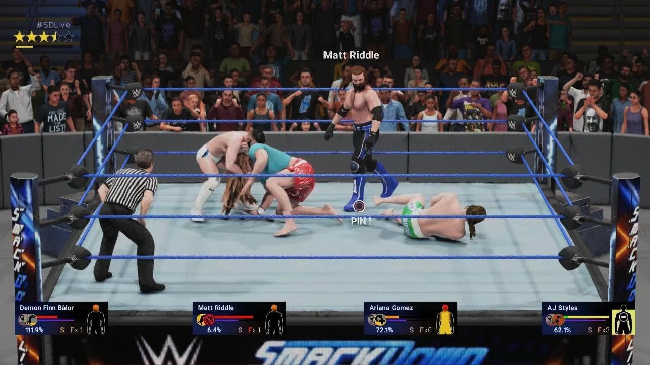 AJ Styles Vs. Matt Riddle Vs. Finn Baľor Vs. AG (WWE 2K19/Super Heavyweight Championship)