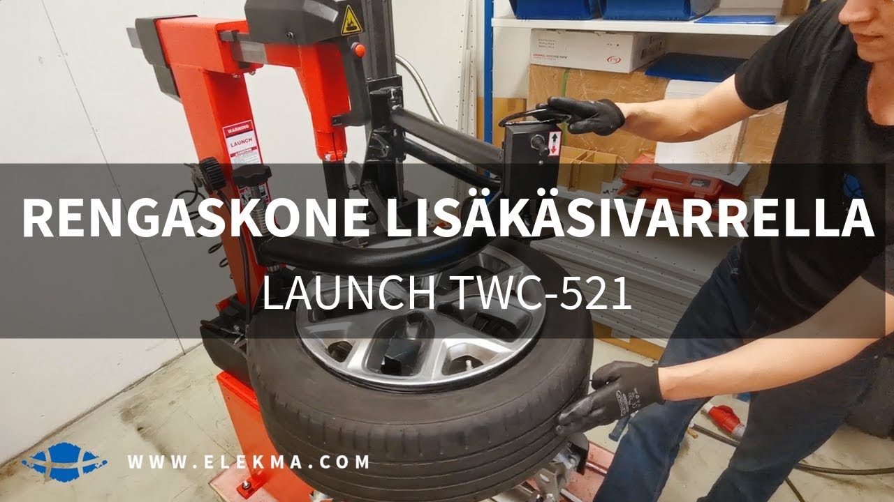 Renkaan vaihto | Launch TWC-521 Rengaskone Lisäkäsivarrella