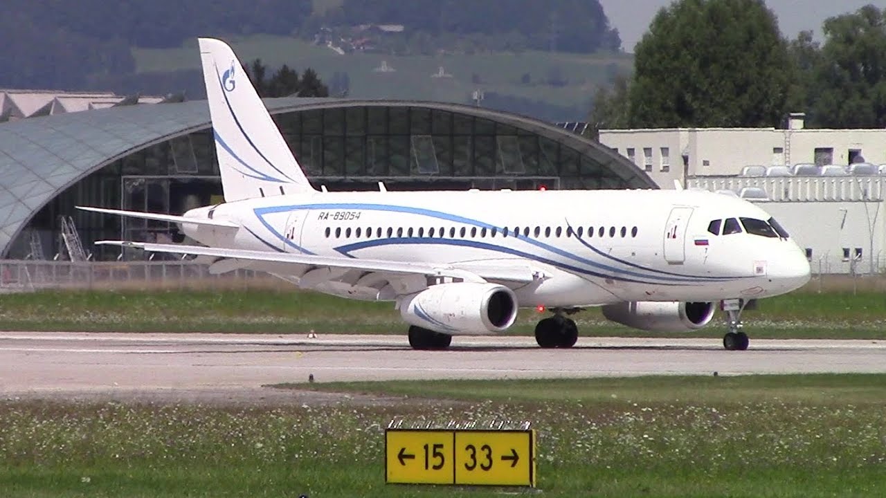 Gazpromavia SSJ 100-95LR (RA-89054) at Salzburg Airport