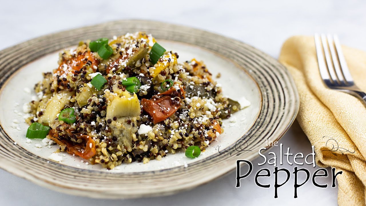 Mediterranean Quinoa with Vegetables ~ One-Pot Meal in the Ninja Foodi