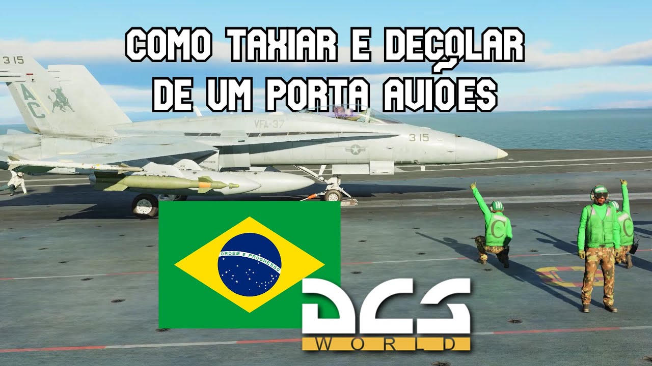 DCS World - Procedimento completo para taxiar e decolar de um porta-aviões