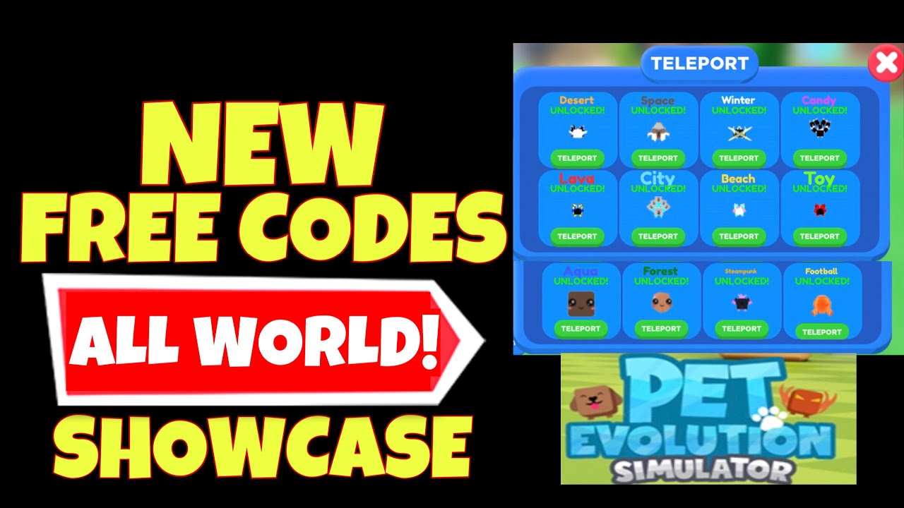 *NEW* FREE CODES PET EVOLUTION SIMULATOR Gameplay + Showcasing All The Worlds  |  ROBLOX