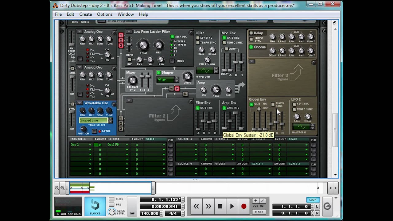 Dirty Dubstep Tutorial Day 2: Dirty Dubstep Bass