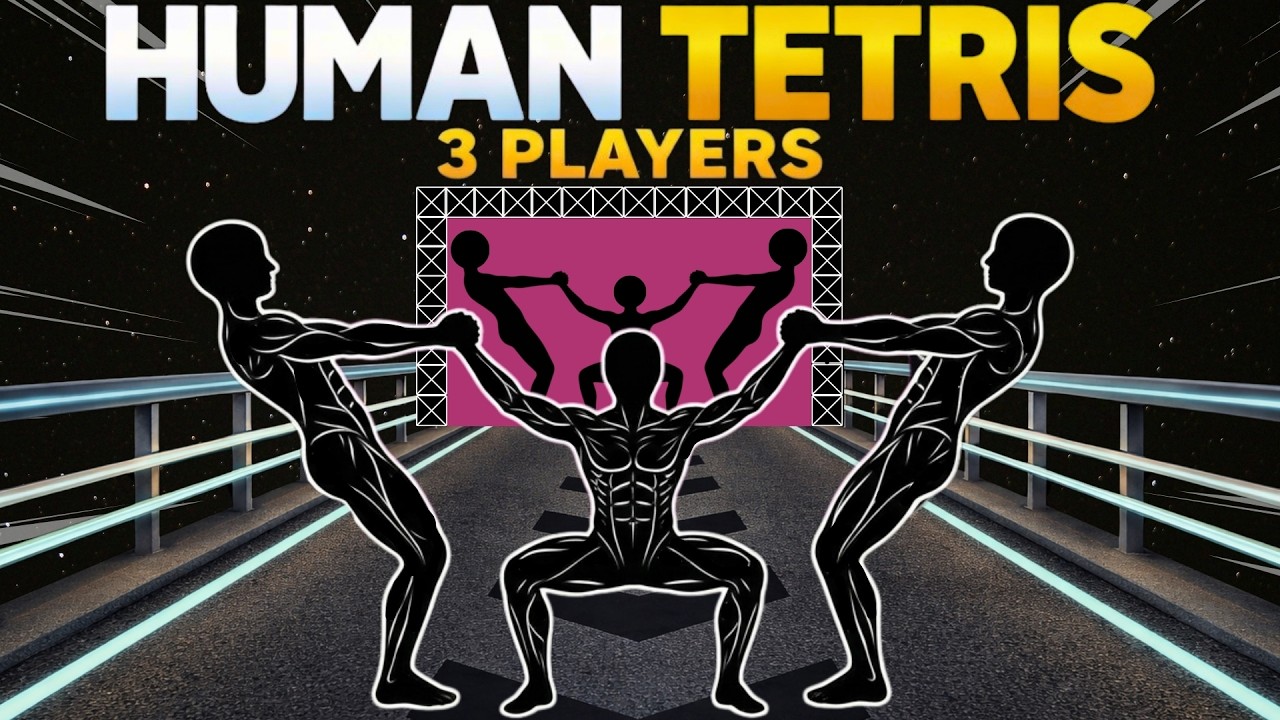 HUMAN TETRIS CO-OP 3 Player 🔥 Immersive Interactive Warm Up | Viral Interactive Game | Full HD