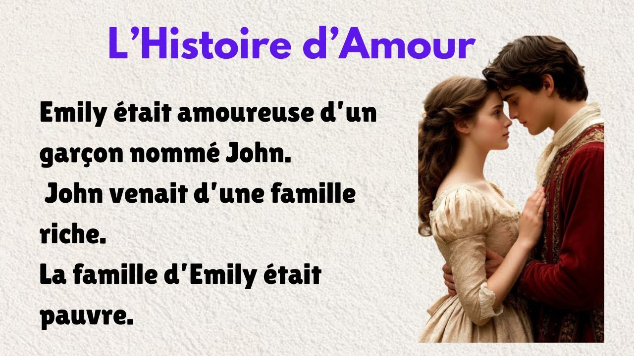 A Simple Love Story For French Learners| Improve Your Level (A1-A2) Level