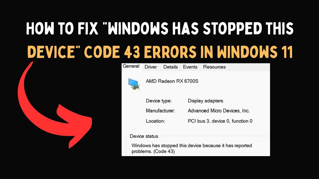 Как исправить ошибку &laquo;Windows остановила это устройство&raquo; с кодом 43 в Windows 11