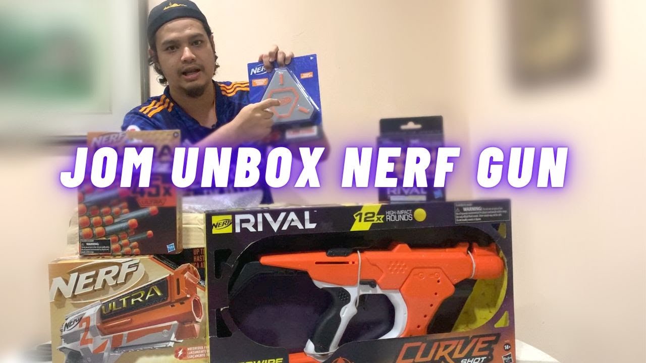 UNBOXING Nerf Gun! MESTI TONTON BEFORE BELI