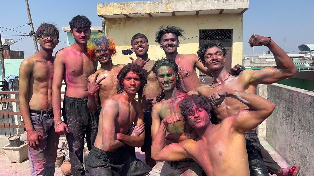Holi vlog full fun 💙💚