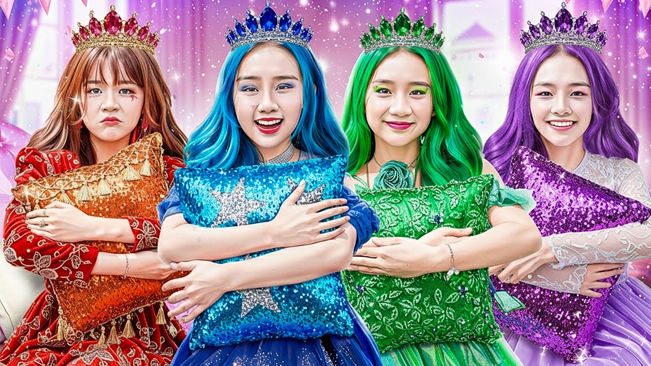 Esmeralda Vs Rubí Vs Zafiro Vs Diamante En Fiesta De Pijamas Solo Para Chicas!