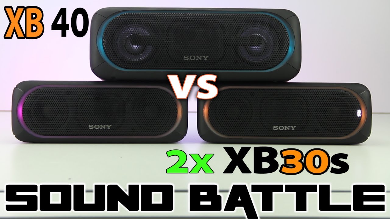 2x SRS XB30 vs XB40 :Sound Battle (binaural recording) -The real sound comparison