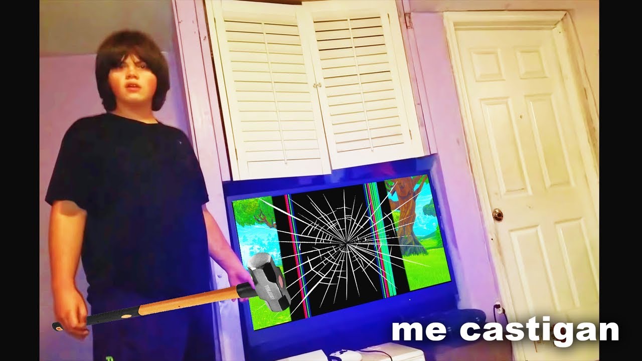 Niño Destroza Television Por Fortnite (CASTIGADO)