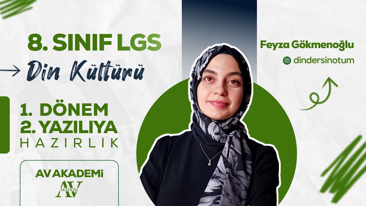 AV Yayınları | 8.Sınıf Din Kültürü ve Ahlak Bilgisi 1. Dönem 2. Yazılıya Hazırlık