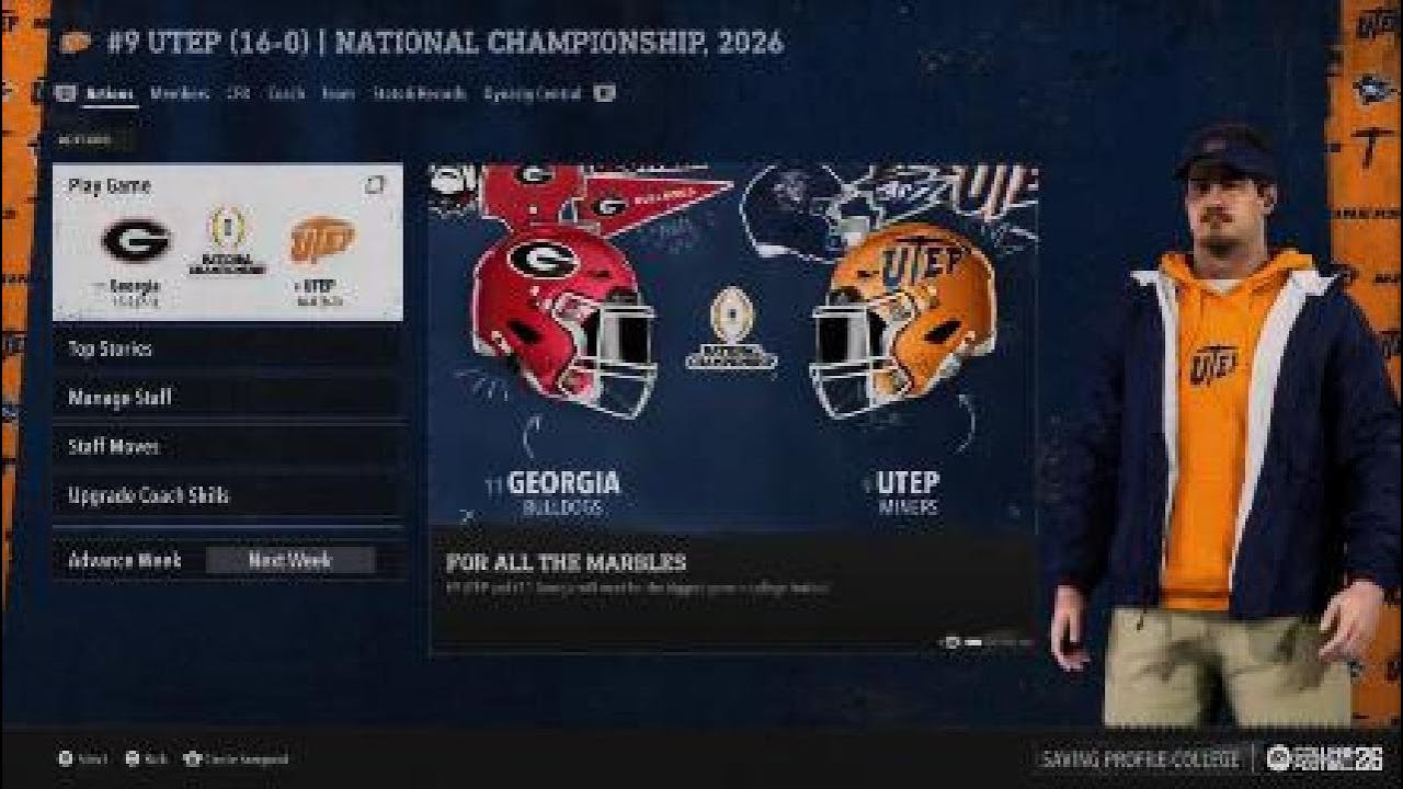 CF26 UTEP Dynasty vs Georgia National Championship Year 2