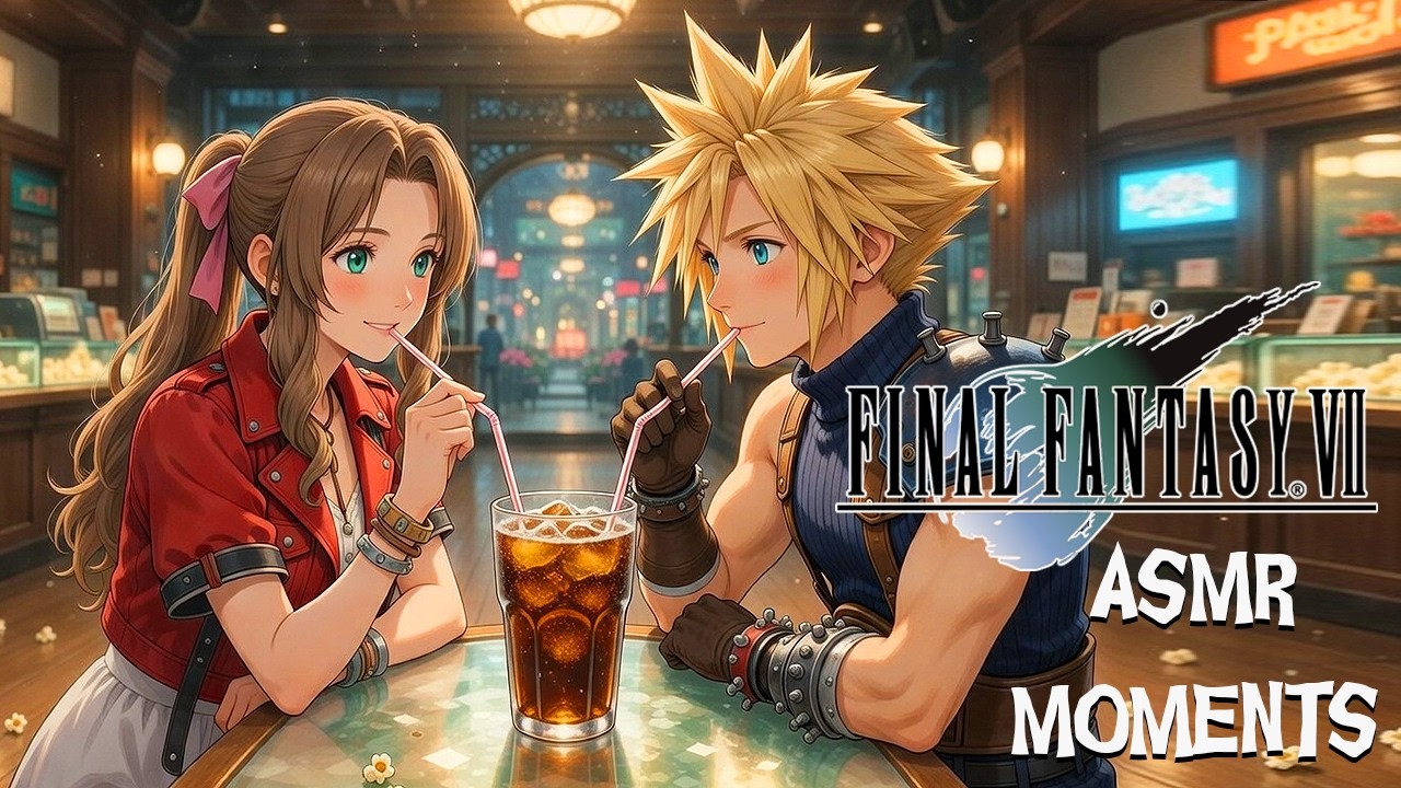 A Soft Day in Midgar | Cloud & Aerith Romantic Scenes | Anime ASMR