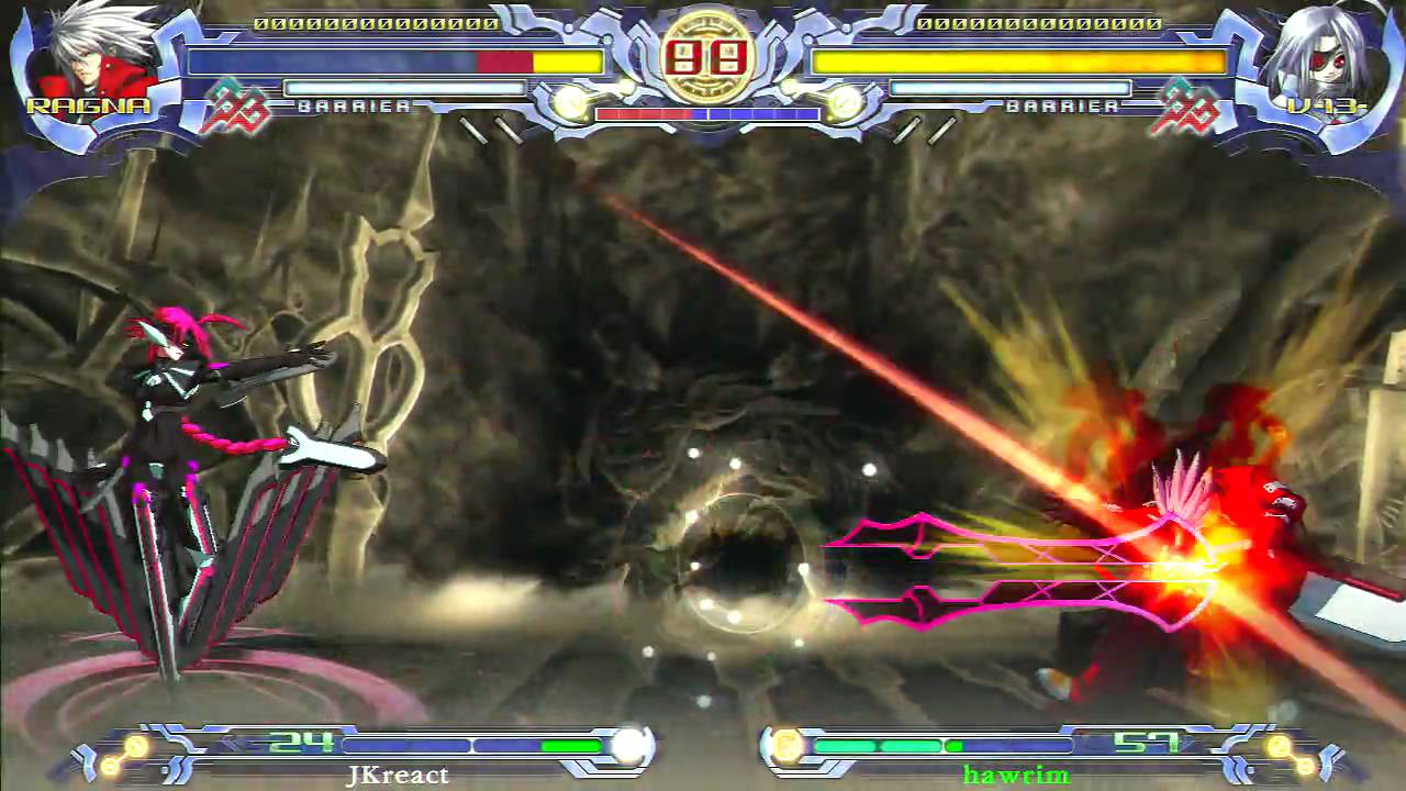 BlazBlue - Ragna (JKreact) vs v-13 (hawrim)