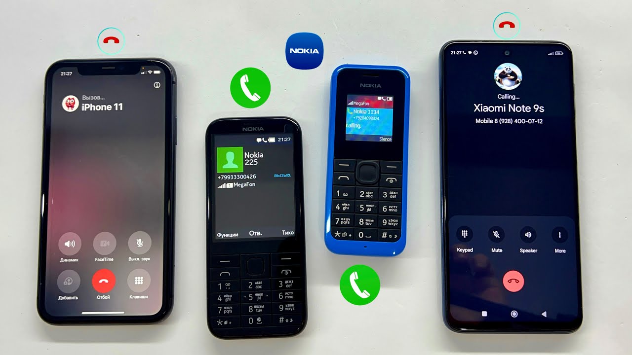 iPhone 11 Calling Nokia 225 Vs Xiaomi RN 9S Calling Nokia 1134 / Incoming Outgoing Calls