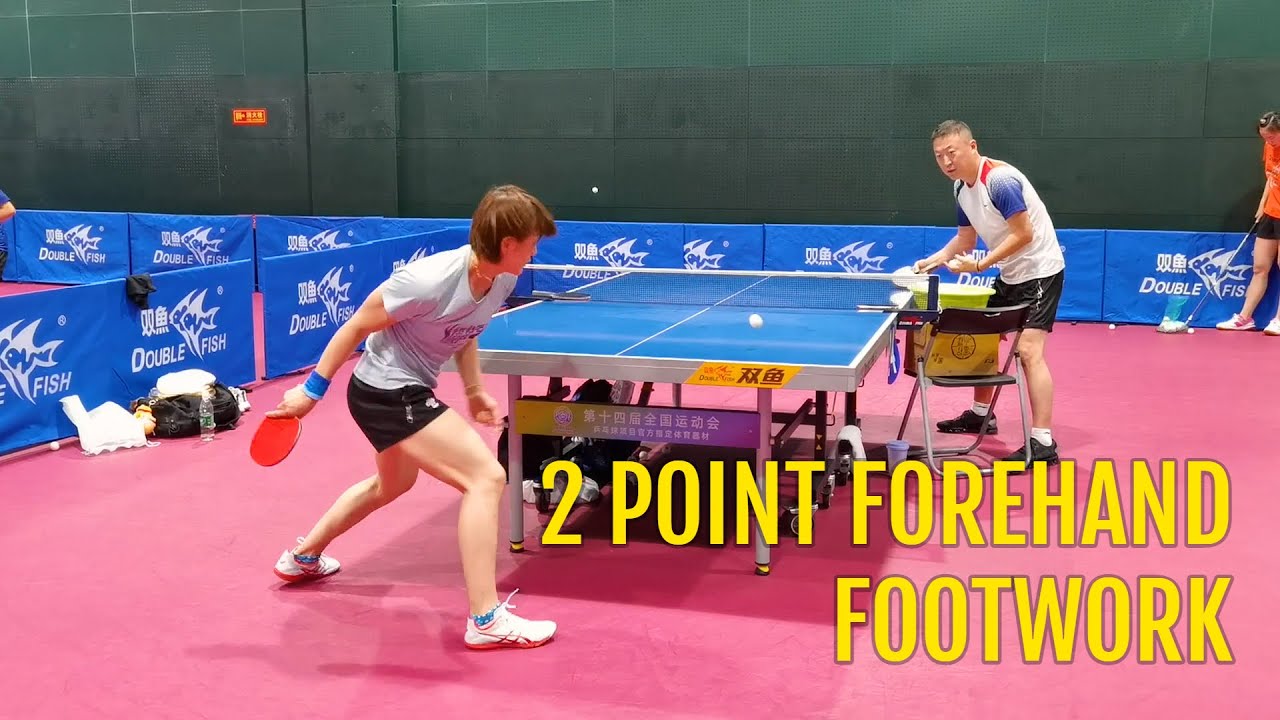 【卓球】Chen Meng 2 Points Forehand Footwork with Ma Lin