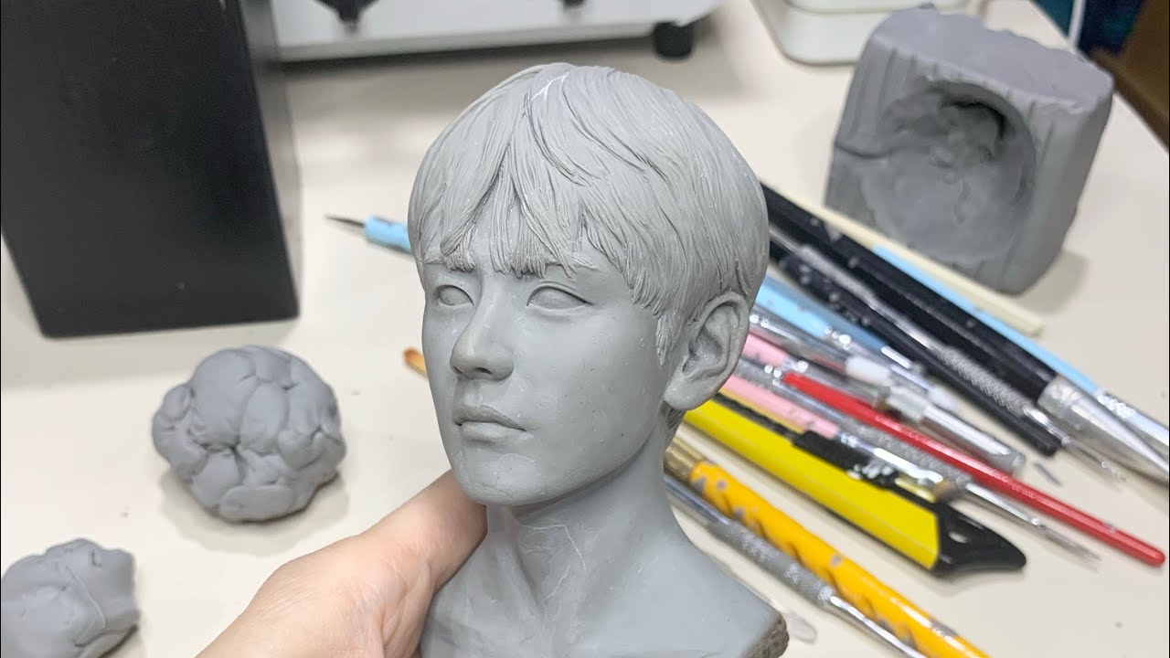 BTS 방탄 뷔 스컬피 피규어 만들기Sculpting V 1/2